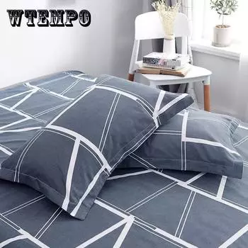 Саржевые наволочки из чистого хлопка, пара наволочек для студенческого общежития, простые наволочки с принтом, наволочки для одной двойной спальни