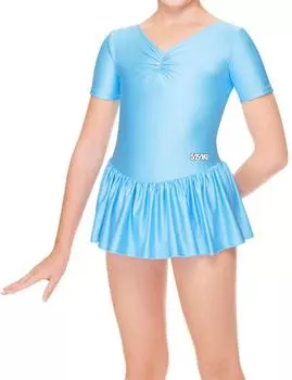 SASAKI Юношеский купальник для художественной гимнастики с юбкой J7000HSC Aqua Blue JM (АКБУ)