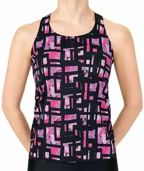 SASAKI Rhythmic Gymnastics Seamless Y Back Top Junior Free 7051 Black/Pink (BP) (JF)