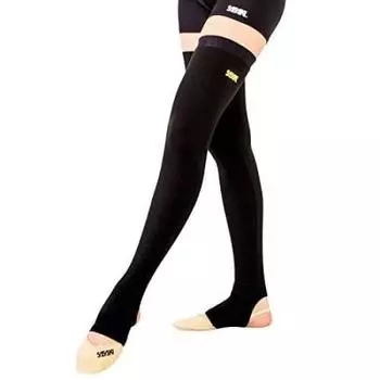 SASAKI Rhythmic Gymnastics Underwear Over Knee Warmers B LF (Fleece Lining) (Black) HW-8045
