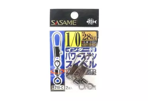Sasame 210-C Power Stain Snap Swing Smooth Spin Black Размер 1/0 (1232)