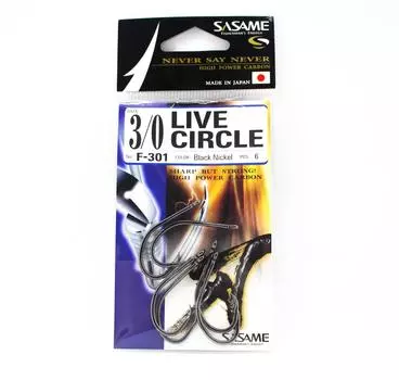 Sasame F-301 Крючок для живой приманки Размер 3/0 (4378)