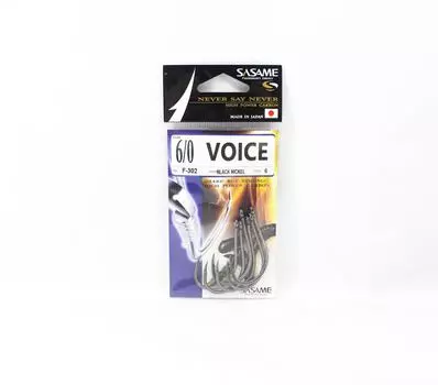 Sasame F-302 Voice крючок с прямым цевьем 6/0 (4439)