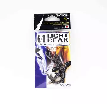 Sasame F-318 Light Beak Hook черный размер 6/0 (5863)