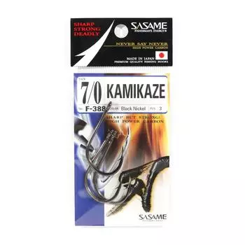 Sasame F-388 Kamikaze Крючок со смещением с прямым хвостовиком Размер 7/0 (4811)