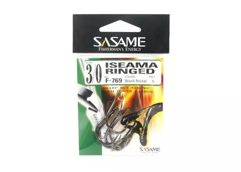 Sasame F-769 Iseama, прямой крючок с кольцом, размер 3/0 (3595)