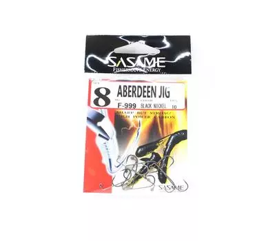 Sasame F-999 Aberdeen Jig Hook Размер 8 (7295)