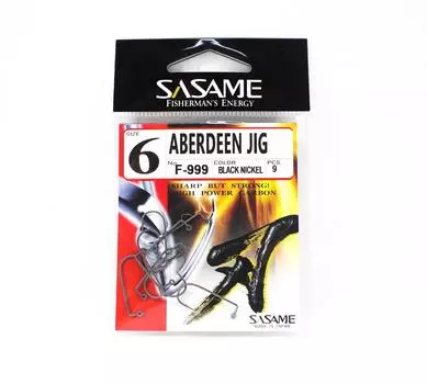 Sasame F-999 Абердинский джиговый крючок Размер 6 (7301)