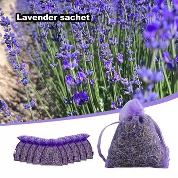 Саше-мешки, натуральные сушеные лавандовые саше для ящиков и шкафов, сильные запахи, свежие ароматы для дома One Size