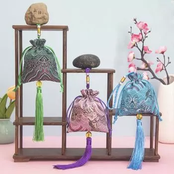 Саше-саше, пустой мешочек, сумка, фестиваль лодок-драконов, вышивка, автомобильный кулон, сумка для благовоний мокса, автомобильная сумка с благоприятным облаком, благословение Empty bag фиолетовый