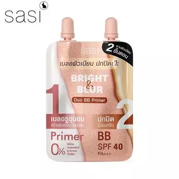 Sasi Bright & Blur, Duo BB Primer, Праймер, BB SPF40 PA+++, 6 г. x 1/3/6 пакетиков - Тайский уход за кожей 1 pc