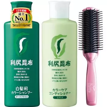 Sastty grey Rishiri Color Shampoo 200 мл Colored Rishiri Color Care Conditioner 200 мл с минеральными ионами [Для волос] (Темно коричневый) & [Для шампуня] [Идет темно-коричневого
