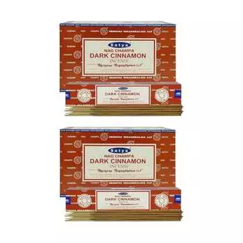 Сатья Наг Чампа Ароматические палочки с темной корицей Агарбатти 1+1Комбо(180 ГМ+180 ГМ ) Коробка | 12 упаковок по 15 грамм в коробке | Экспортное качество