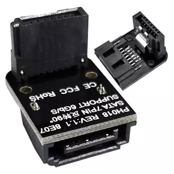 SATA 7-контактный разъем «мама» на 7-контактный разъем «папа», угловой адаптер 90 градусов вверх/вниз, угловой адаптер 90 градусов для материнской платы Positive Direction