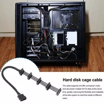 SATA Кабель питания Адаптер Разветвитель Универсальный Широкая Совместимость HDD