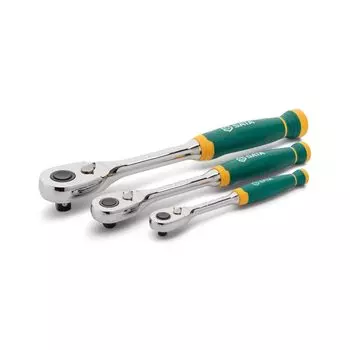 SATA ratchet handle set 72XP drive angle drive angle drive angle ST14901G 12.7mm 9.5mm 6.35mm зелёный