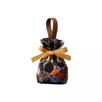 Satin Bow Flower Drawstring Bag Pearl Pendant Ribbon Bowknot Handbag Festive Sugar Bag Party C