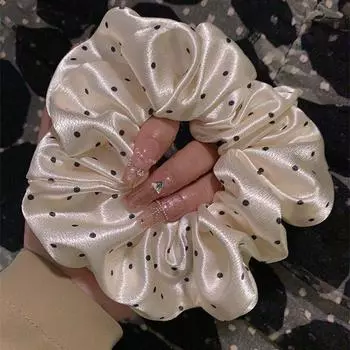 Satin Headband Hair Rope Women Fashion Dot Department Simple Crunchies Set Rope Headband Girls Hair Accessories
