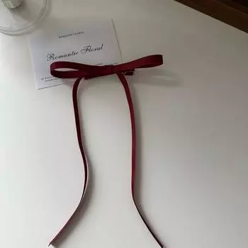 Satin Ribbon Bows Hairpin Spring Clips Hair Accessories for Women Girls Trendy Korean Solid Color Summer Headwear