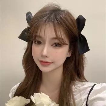 Satin Silk Children Barrettes Jisoo Hair Clips Korean Duckbill Clip Bow Hair Clips Women Hairpins