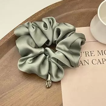 Сатиновые шелковые резинки для волос черные резинки для волос для девочек и женщин резинка однотонная аксессуары для волос резинка