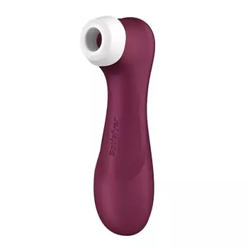 Satisfyer Pro 2 G3 Wine Red Suction Vibrator App Compatible 2 Caps 3rd Generation Liquid Air Clitoris Suction Rotor for Women Instant Orgasm Love