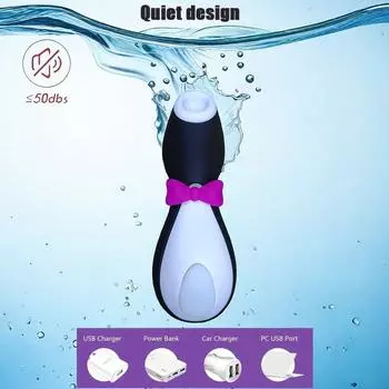 Satisfyer Pro Penguin Стимулятор клитора с функцией всасывания – Игрушка с воздушными импульсами для женщин, перезаряжаемый внешний массажер с бесшумным дизайном