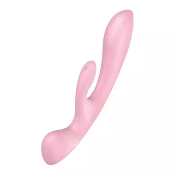 Satisfyer Triple Oh Pink Vibrator Electric Massager 2in1 Clitoral G Spot Simultaneous Stimulation Clitoral Orgasm Medium Orgasm Two Point Torture 2WAY