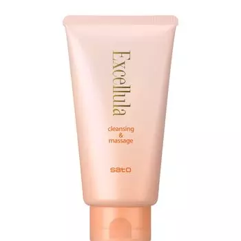 Sato Pharmaceutical Excelula Cleansing Massage 120g Double face wash unnecessary & (pore care/makeup remover/tightening massage)