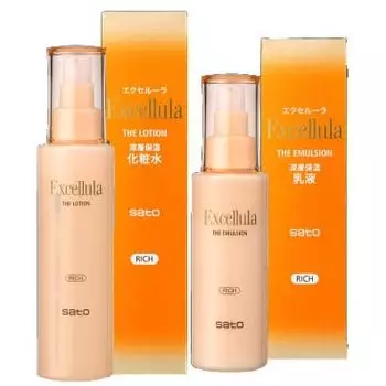 Sato Pharmaceutical Excelula Лосьон 145 мл Лосьон Эмульсия 118 мл Эмульсия Набор Очень (БОГАТЫЙ) + (БОГАТЫЙ) (Высокоувлажняющий, влажный)