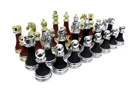 Satran Ta Zamak Polyester Bordo Siyah