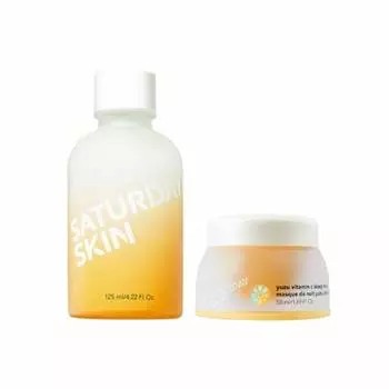 Saturday Skin Yuzu Vitamin C Bright Toner&Sleep Mask Cream SET (3 варианта) 1SET