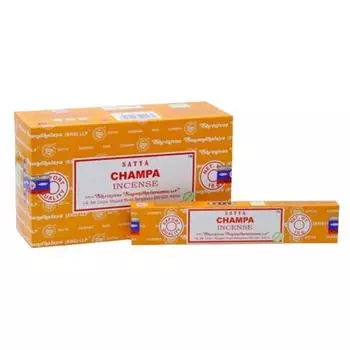 Satya Champa Incense Sticks Agarbatti 180 Grams Box | 12 Packs of 15 Grams Each in a Box | Export Quality 180 gm коричневый