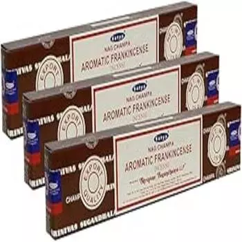 Satya Ароматические палочки благовоний Nag Champa Agarbatti 45 граммов в коробке | 3 упаковки по 15 граммов в коробке | Экспортное качество