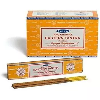 Satya Nag Champa Eastern Tantra Благовония палочки Agarbatti 180 грамм коробка | 12 упаковок по 15 грамм каждая в коробке | Экспортное качество коричневый