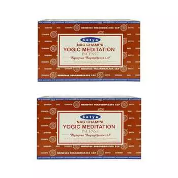 Satya Nag Champa Йогические Медитационные Ароматические Палочки Agarbatti 1+1Комбо(180 ГМ+180 ГМ ) Коробка | 12 упаковок по 15 грамм в коробке | Экспортное качество