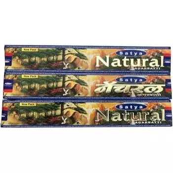 Satya Nag Champa Натуральные благовония Agarbatti 45 грамм коробка | 3 упаковки по 15 грамм в коробке | Экспортное качество