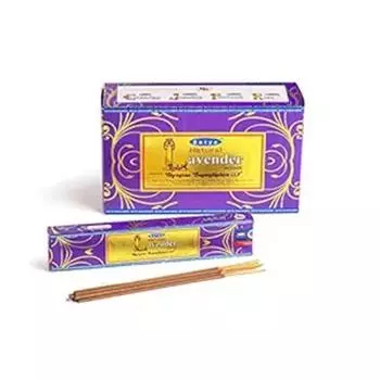 Satya Nag Champa Natural Lavender Incense Sticks Agarbatti 180 Grams Box | 12 Packs of 15 Grams Each in a Box | Export Quality коричневый