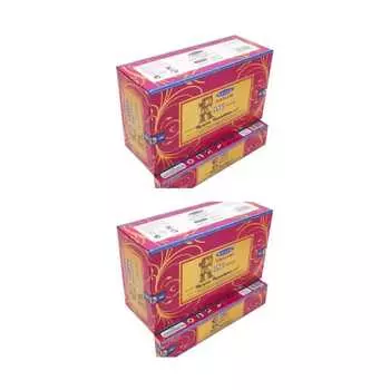 Satya Nag Champa Натуральные ароматические палочки с розой Агарбатти 1+1Комбо(180 ГМ+180 ГМ ) Коробка | 12 упаковок по 15 грамм в коробке | Экспортное качество