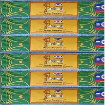Satya Nag Champa Натуральные благовония Пачули Агарбатти 90 грамм коробка | 12 упаковок по 15 грамм каждая в коробке | Экспортное качество