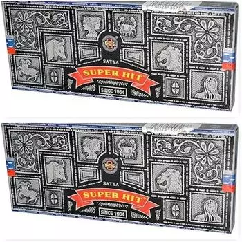 Ароматические палочки Satya Nag Champa Super Hit, 100 грамм (Упаковка из 2 шт.)