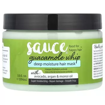 Sauce Beauty, Маска для глубокого увлажнения волос, взбитые сливки с гуакамоле, 12 жидких унций (354 мл)