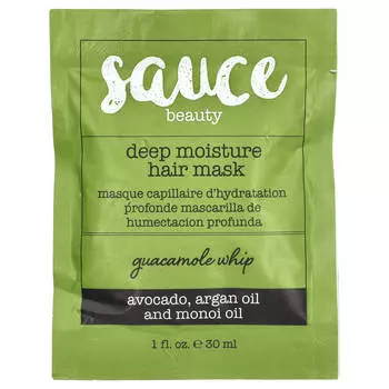 Sauce Beauty, Маска для глубокого увлажнения волос, взбитые сливки с гуакамоле, 1 жидкая унция (30 мл)