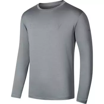 Saucony Cny Urban Lifestyle Series All-Weather Breathable Warm Crew Neck Long Sleeve T-Shirt Men Tops Moss-Gray SA2259LT01C-GR035 S