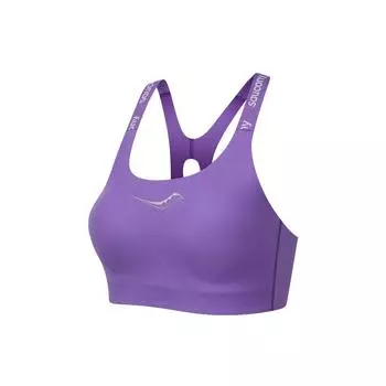 Saucony Logo Comfortable Soft Skin-Friendly Sports Bra Women underwear Purple SA1250BA62T-PP102 L