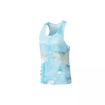 Saucony Running Series Tie-Dye Breathable Sports Tank Top Women Tops Blue-Moon SC1239095-1 M