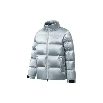 Saucony Solid Color Stand Collar Puffer Jacket Men jackets Bright-Silver SC2220002C-MT01