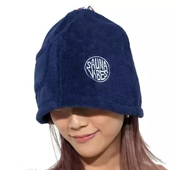 Сауна 11 цветов на выбор Популярный с Предотвращает Горячий Предотвращает Волосы Имабари поставляется с Ключевыми Вибрациями Сауны [ВИБРАЦИЯ САУНЫ] Шляпа, от, Женщины, Вспышки, Повреждение, тёмно-синий