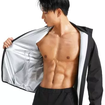 Сауна Верхняя Тяжелая Тренировка Большой Оригинальный Тренировочный Верхняя Одежда Только [Sawaiko] Костюм, Пальто, Моющийся, Унисекс, Потливость, Ветровка, Одежда, Ходьба,