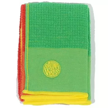 SAUNA VIBES Сауна Тонкое и Имабари Антибактериальное и для Мужчин и Женщин Полотенце, Впитывающее, Быстросохнущее, Легкое, Полотенце, Устойчивое к запаху, (Раста